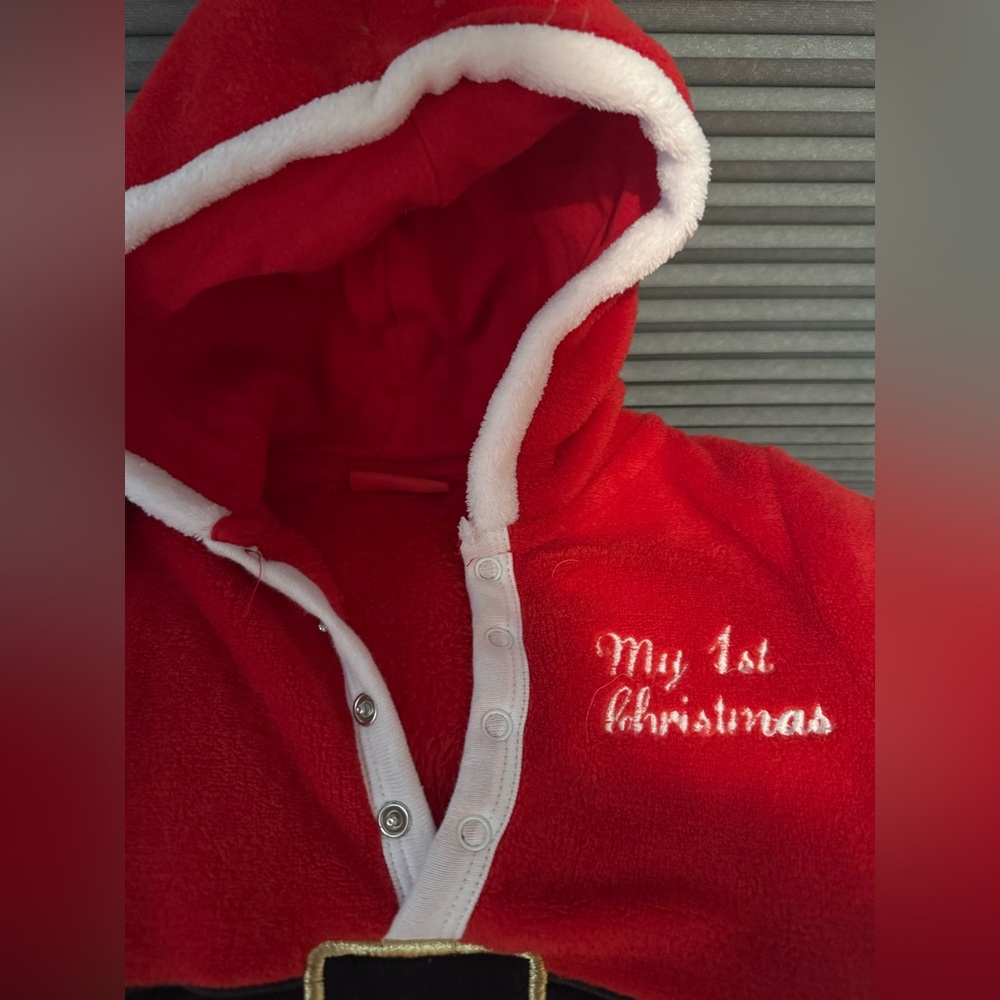 My First Christmas fleece onesie. - Picture 2 of 4